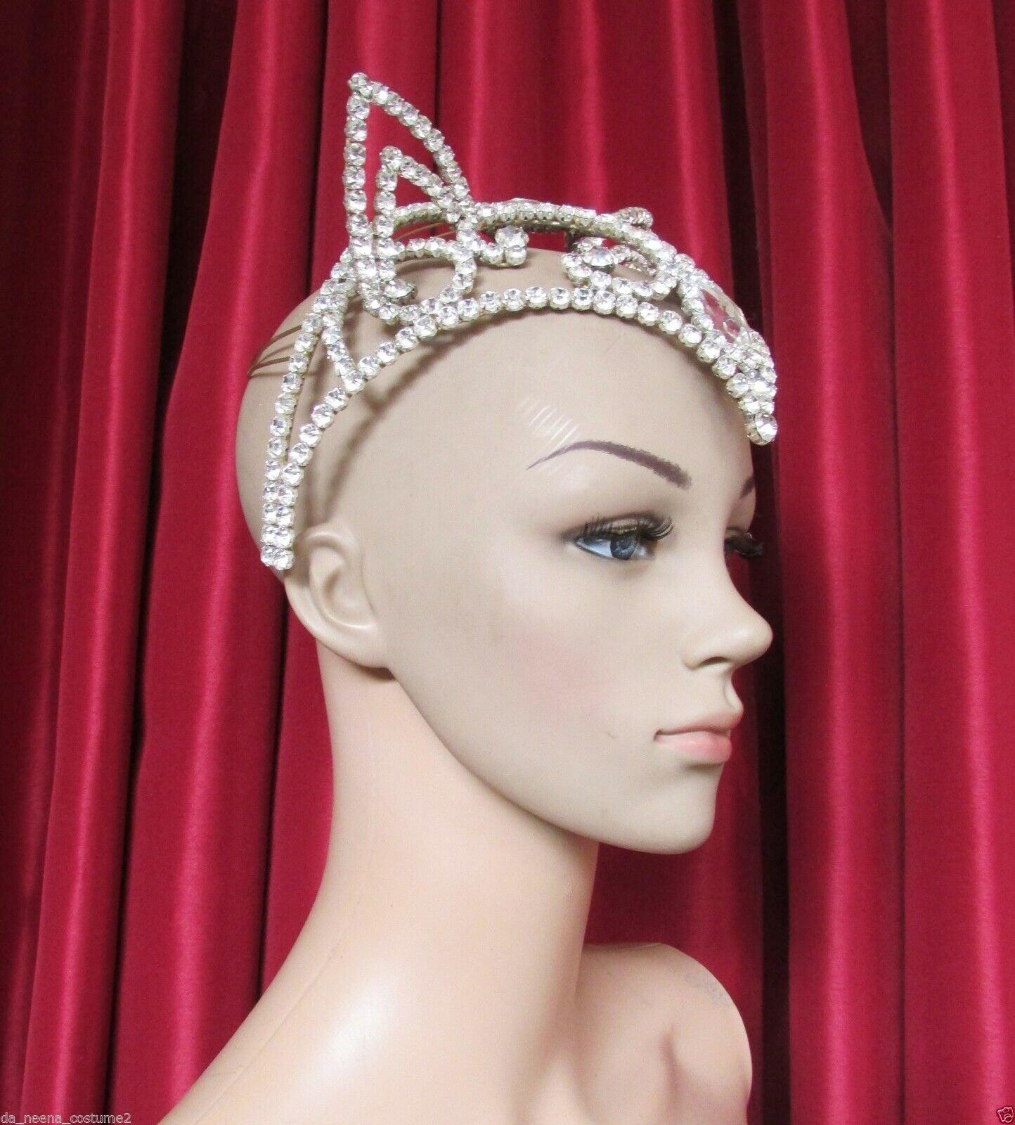 Da neena h135 miss universe world america cat fox crystal star headdress crown