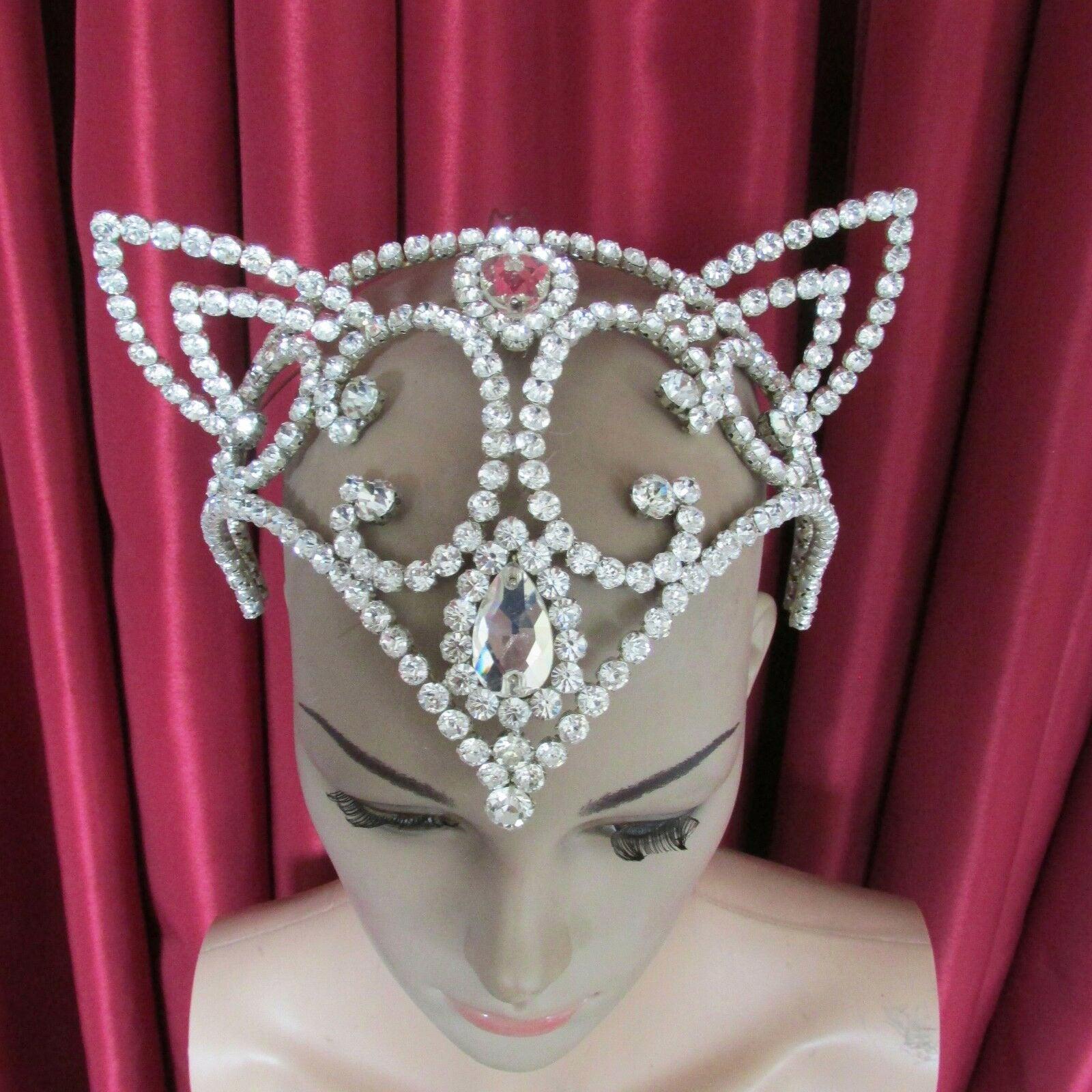 Da neena h135 miss universe world america cat fox crystal star headdress crown