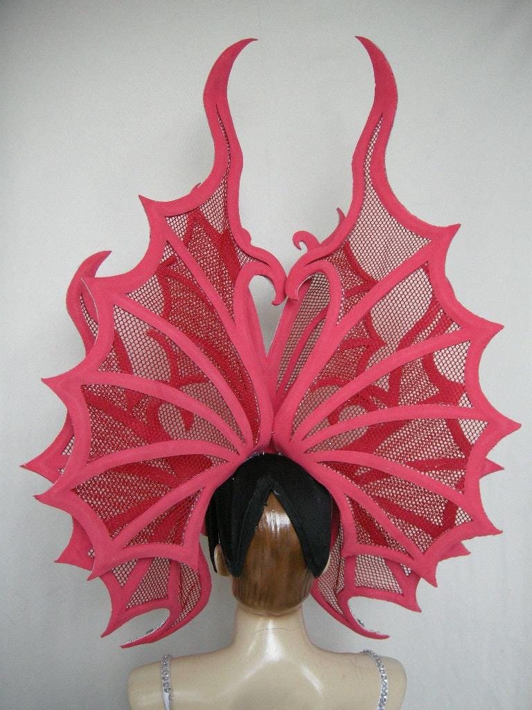 Da neena h0052 drag vegas butterfly wings war mad max headdress