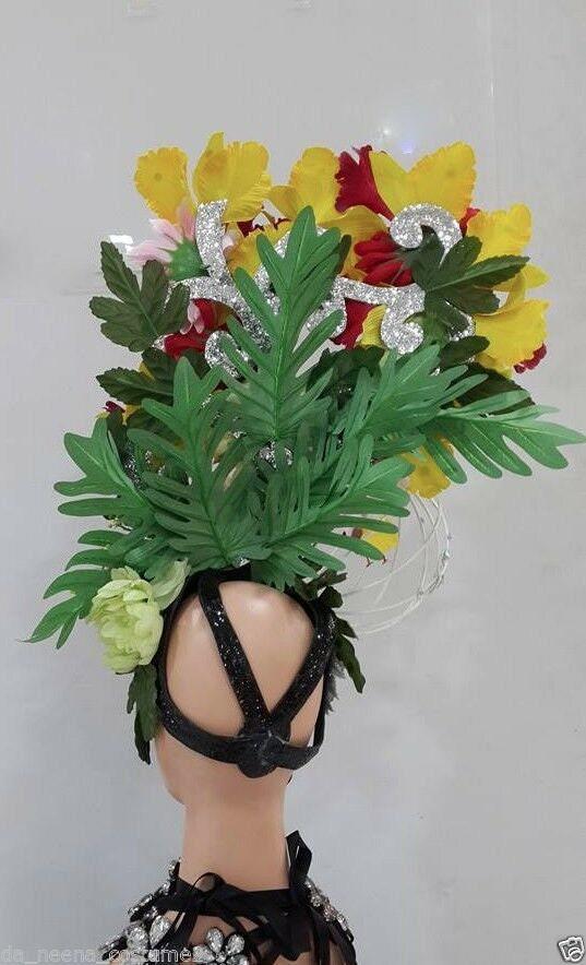 Da neena c0552 vegas orchid green leaf world earth flower elegant headdress
