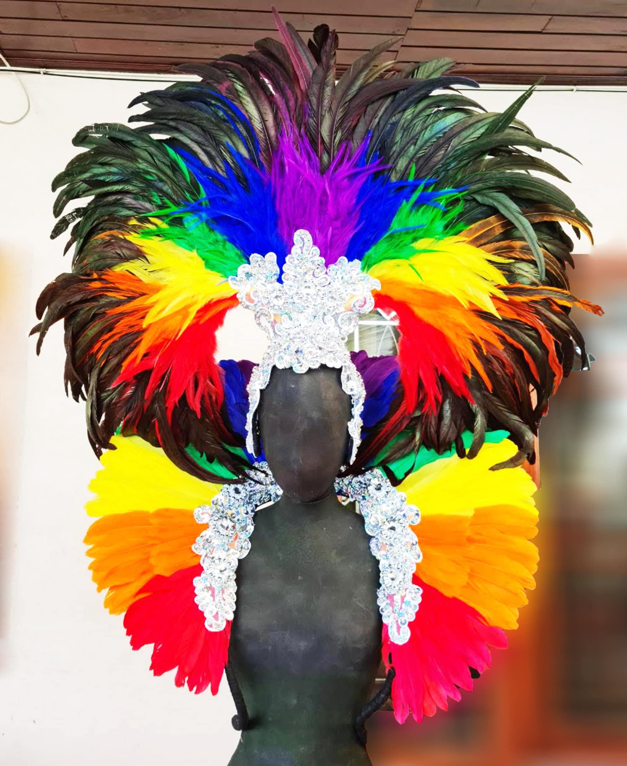 Da neena c027 samba parade carnival rio feather headdress costume set xs-xl