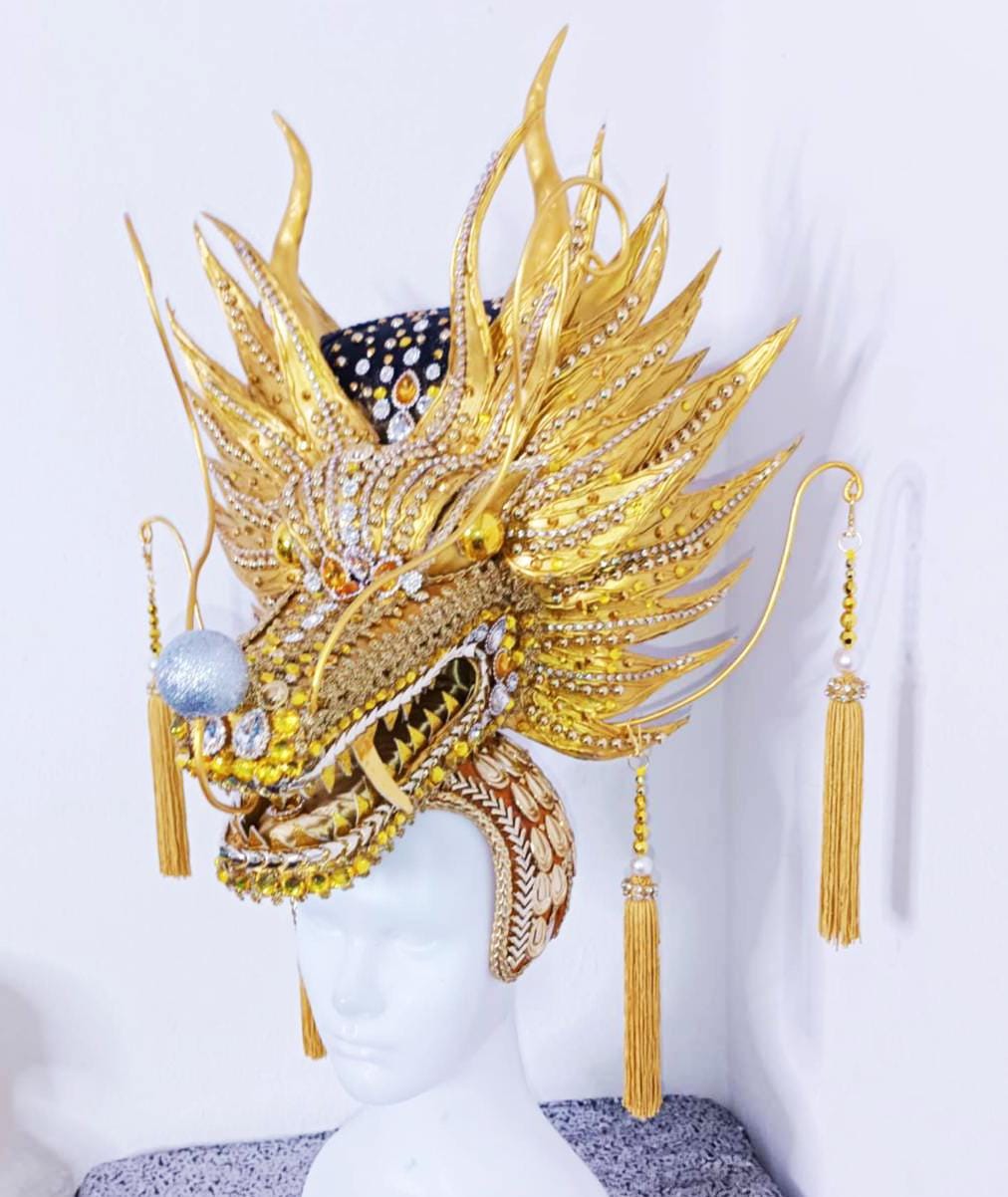 Da neena h1148 dragon king pageant dance vegas showgirl headdress