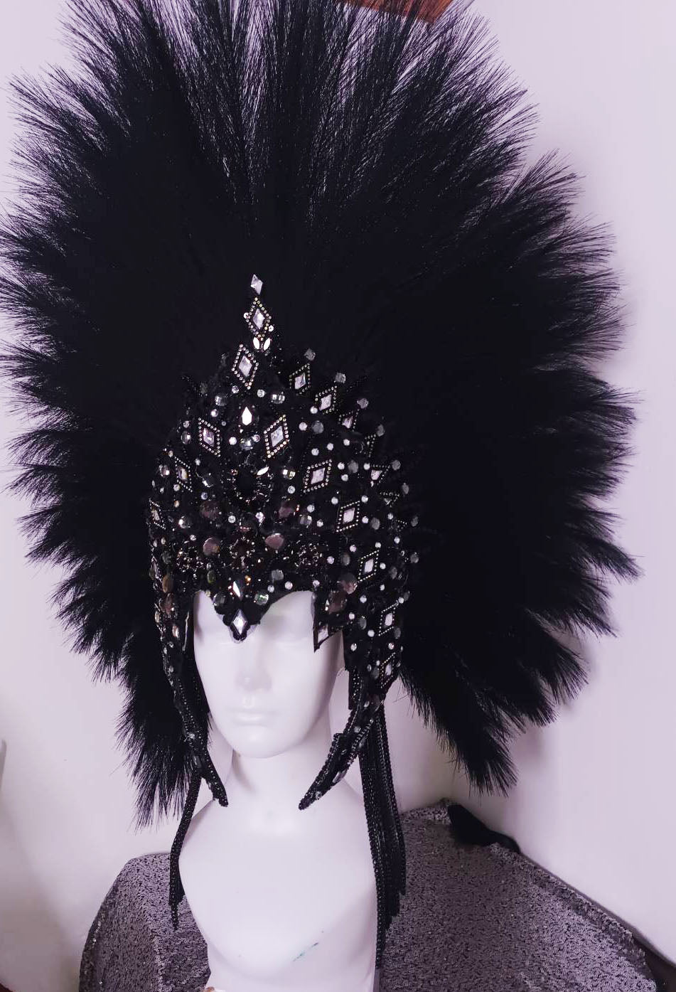 Daneena h1149 eye-catching and stylish queen king crystal cabaret showgirl pageant headdress
