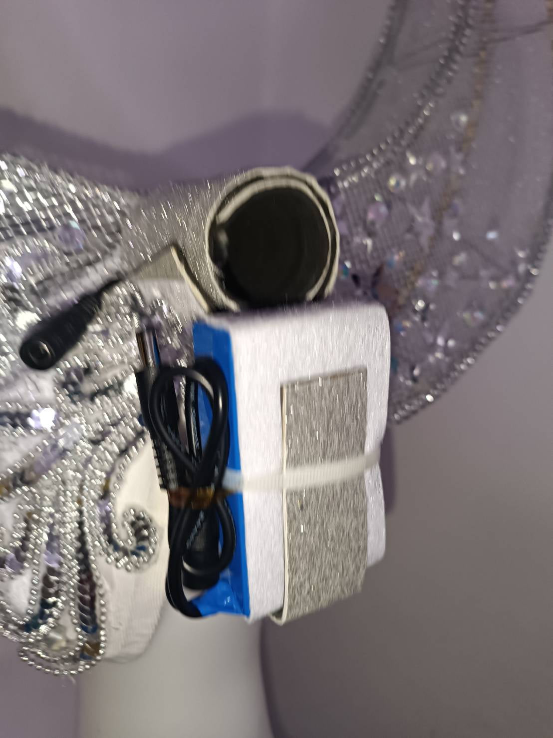 Da neena h1159 light dreammaker star & moon vegas showgirl pageant crystal headdress