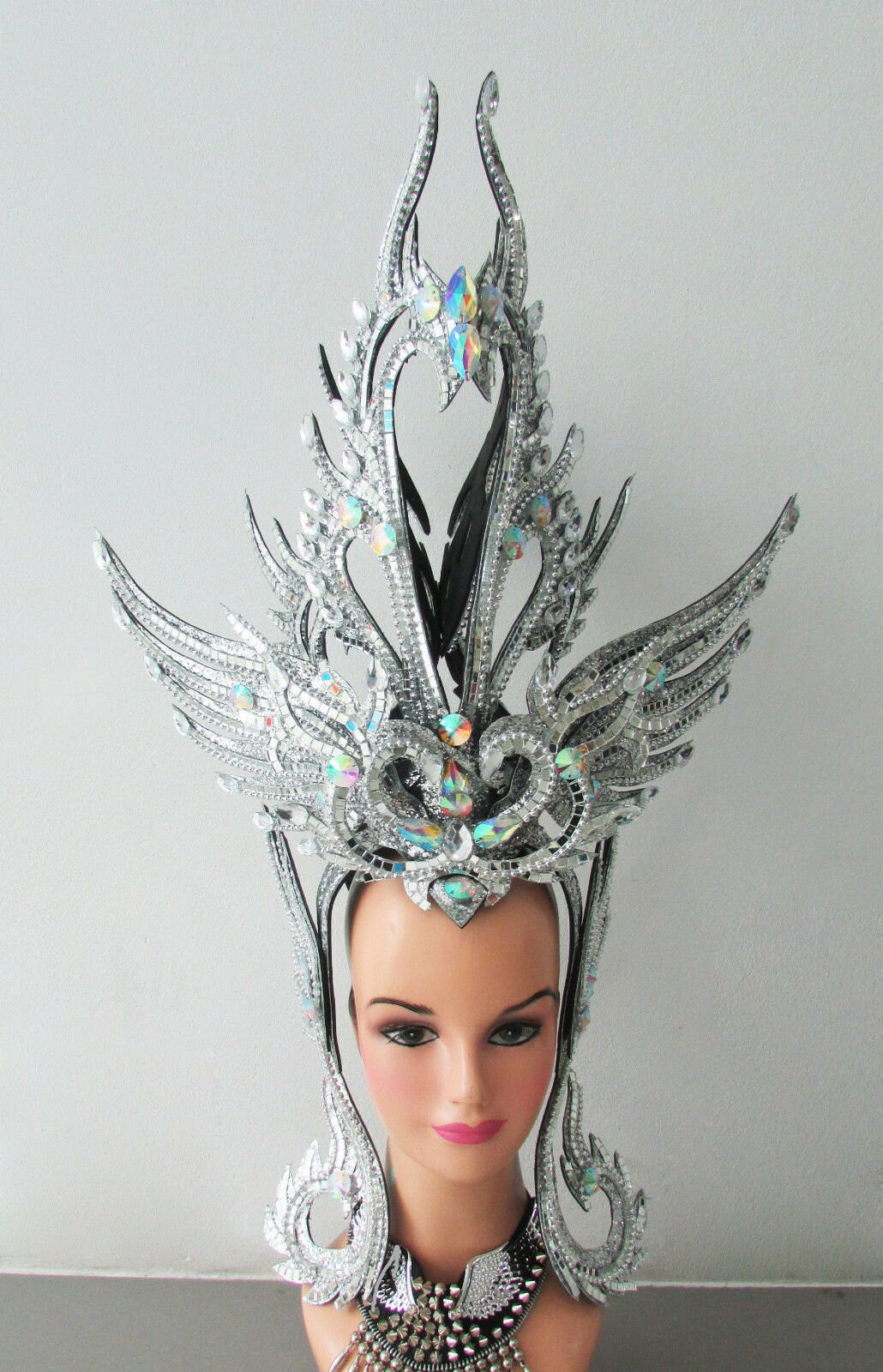 Da NeeNa H128 Vegas Crystal Royal Swan Phoenix Garuda Prince Princess Headdress