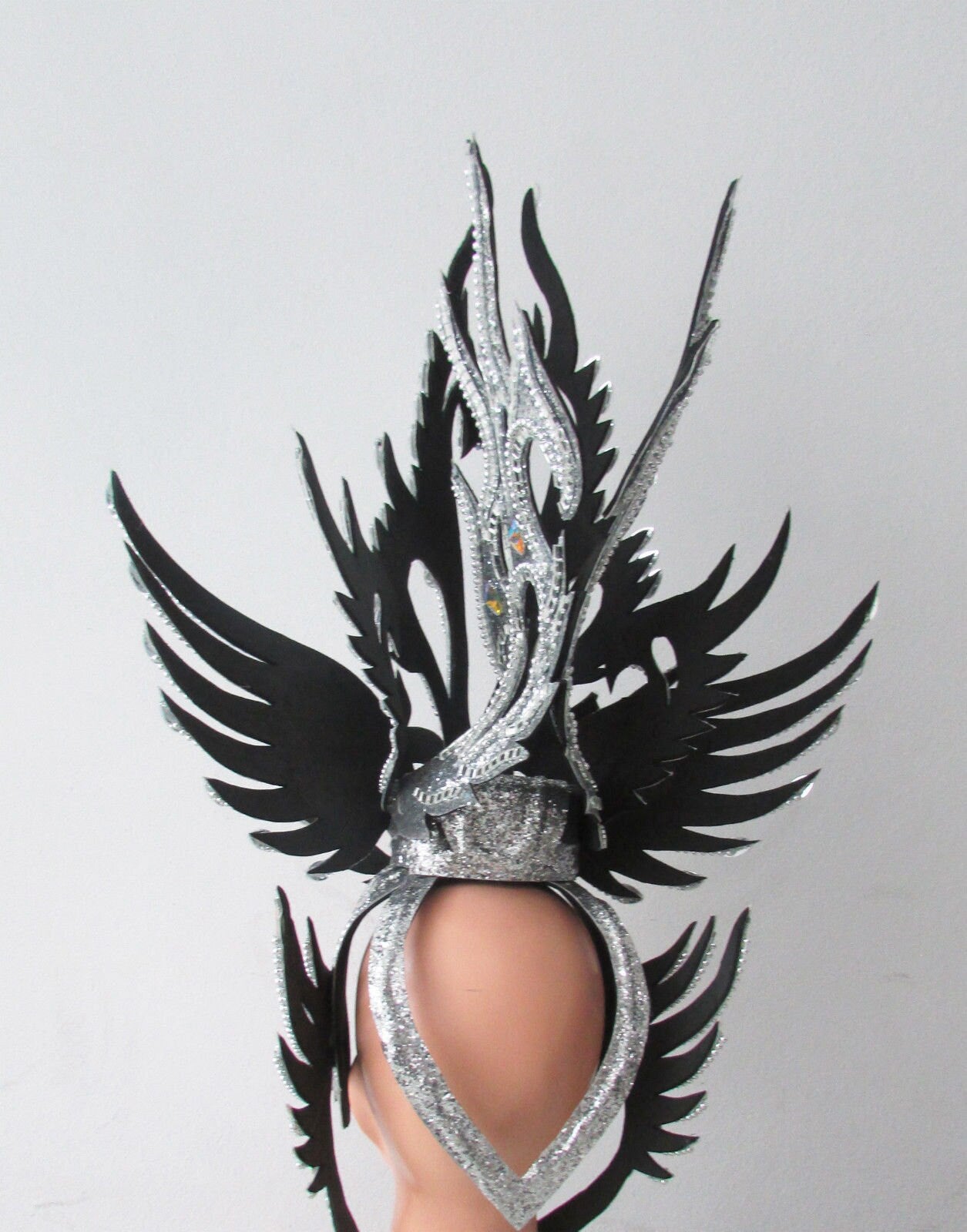 Da NeeNa H128 Vegas Crystal Royal Swan Phoenix Garuda Prince Princess Headdress