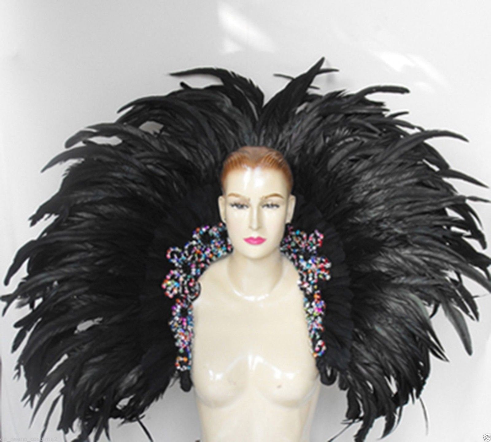 EVITA RB Rainbow Drag Burlesque Vegas Feather Shoulder Pieces