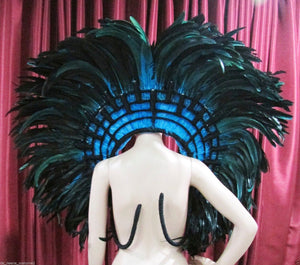 EVITA RB Rainbow Drag Burlesque Vegas Feather Shoulder Pieces