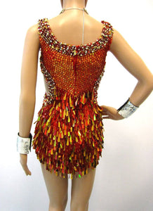 Da NeeNa M0092 Salsa Latin Samba Sequin Sophisticated Dance Dress  XS-XL