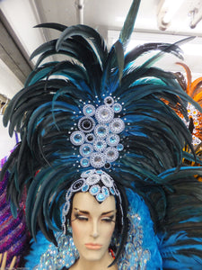 Da NeeNa C032 Dance Feather Samba Cabaret Showgirl Vegas Backpiece Headdress