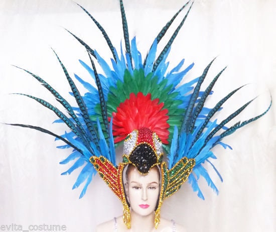 Da NeeNa H034 Samba Parade Carnival Rio Dancer Parrot Headdress