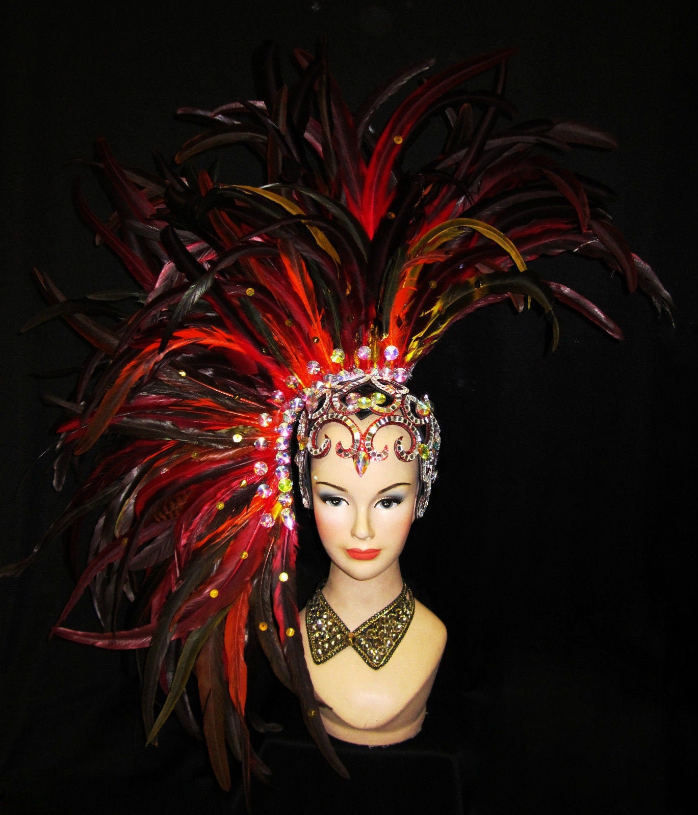 Da NeeNa GRFA Samba Vegas Cabaret Mohawk Showgirl Drag Queen Headdress