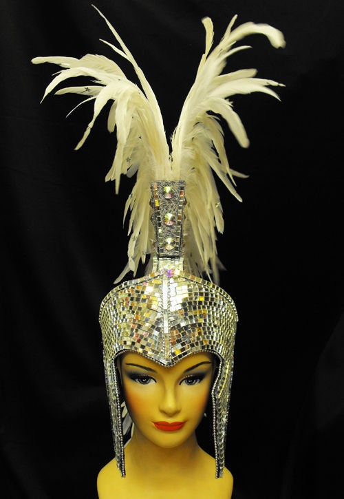 Da NeeNa H017W Mohawk Showgirl Roman Headdress Legionary Legion Helmet