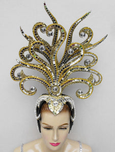 Da NeeNa Gold Medusa Drag Cabaret Showgirl Queen Headdress