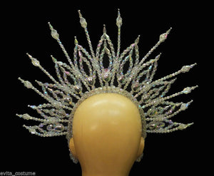 Da NeeNa H020b Showgirl Vegas Cabaret Drag Dance Stage Crystal Headdress