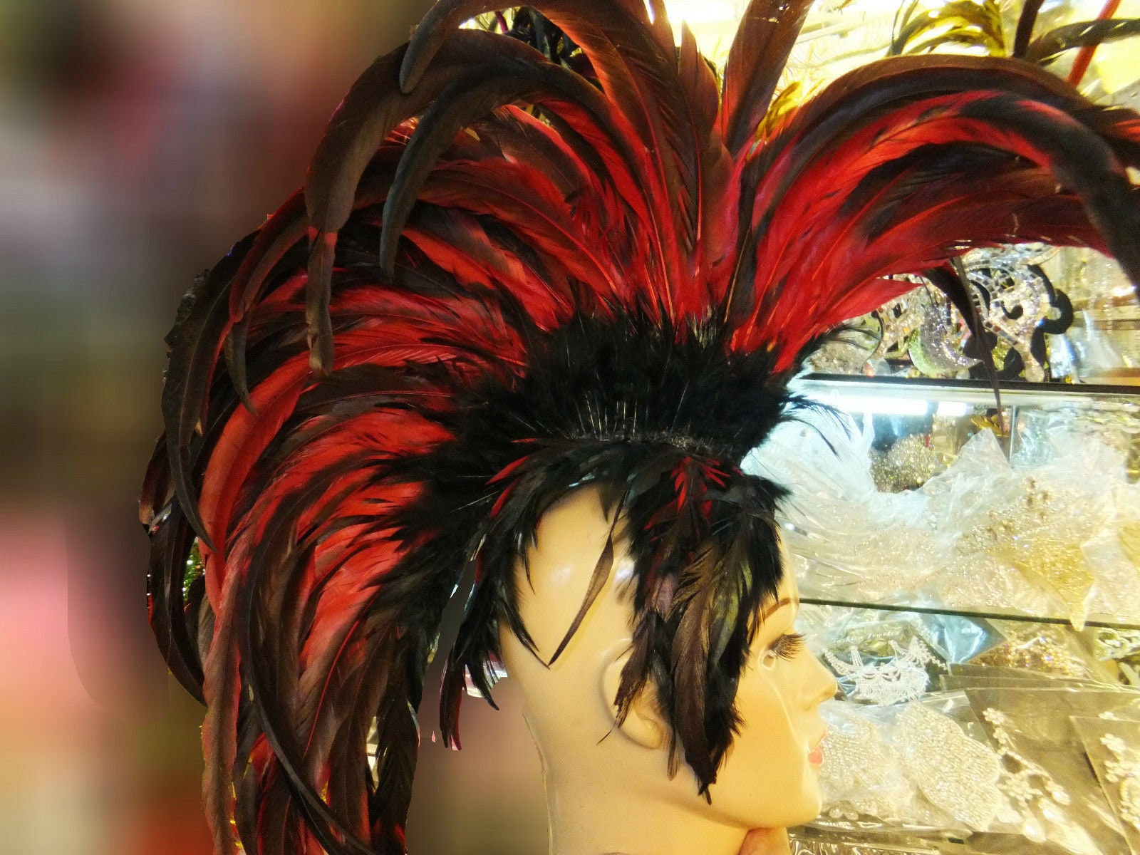 Da NeeNa H024 Mohawk Feather Drag Cabaret Showgirl Headdress