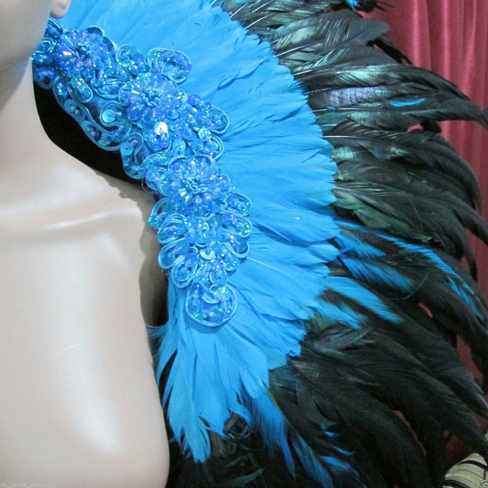 EVITA RB Rainbow Drag Burlesque Vegas Feather Shoulder Pieces