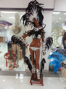 Da NeeNa C061W Iron Heroine Girl Lady Warrior Alien Samba Headdress Costume Set