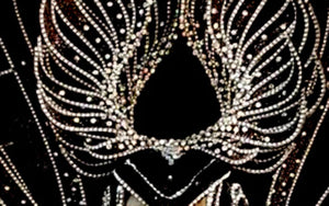 Da NeeNa C711H Shining Angel Crystal Dance Vegas Showgirl Pageant Headdress Costume Set