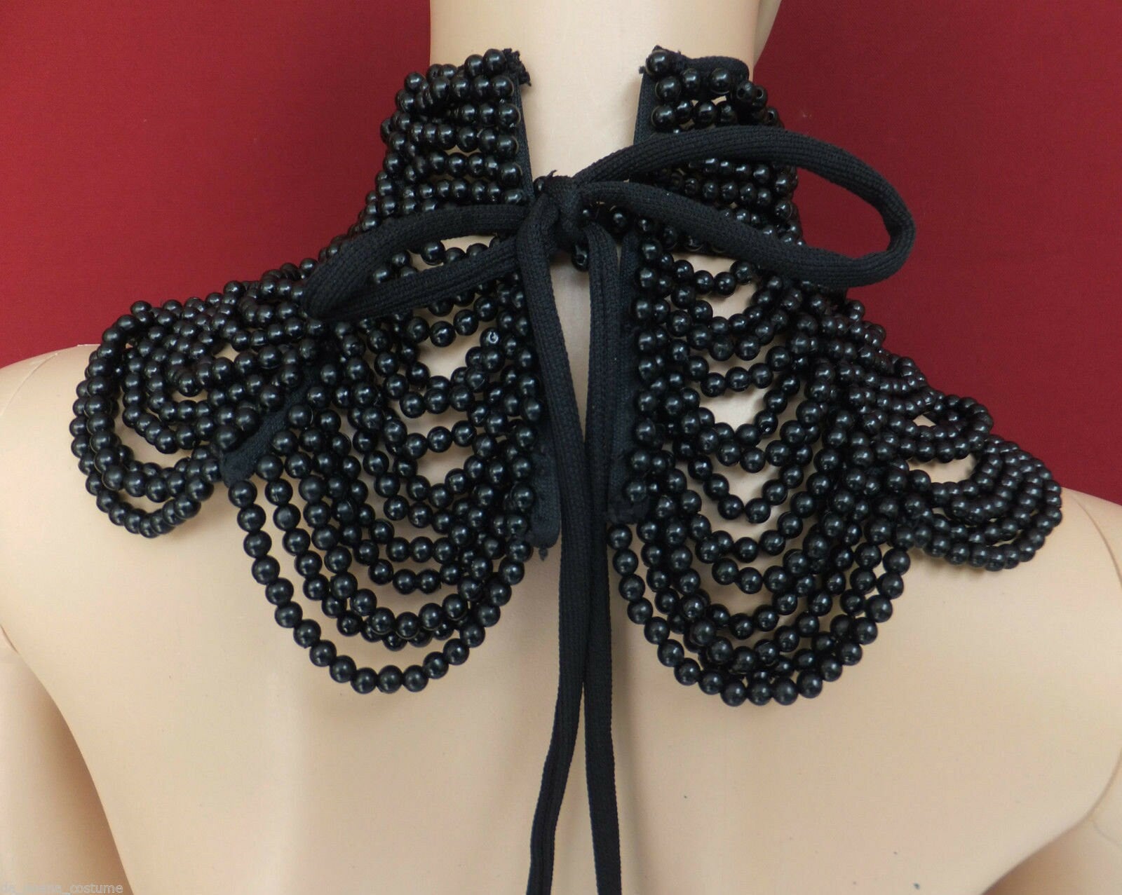 Da NeeNa J018A Showgirl Dior Pageant Vegas Cabaret Drag Pearl Necklace Choker