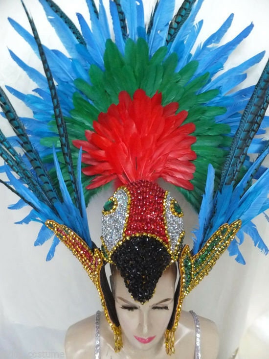 Da NeeNa H034 Samba Parade Carnival Rio Dancer Parrot Headdress