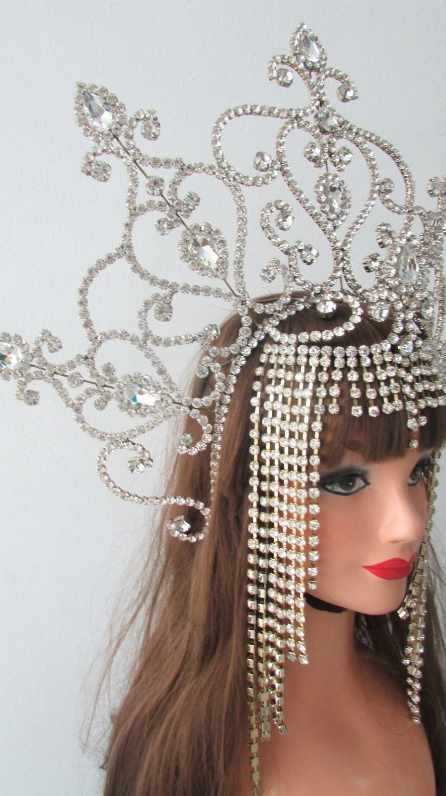 Da NeeNa H134 Showgirl Drag Pageant Crystal Cleopatra Queen Princess Headdress