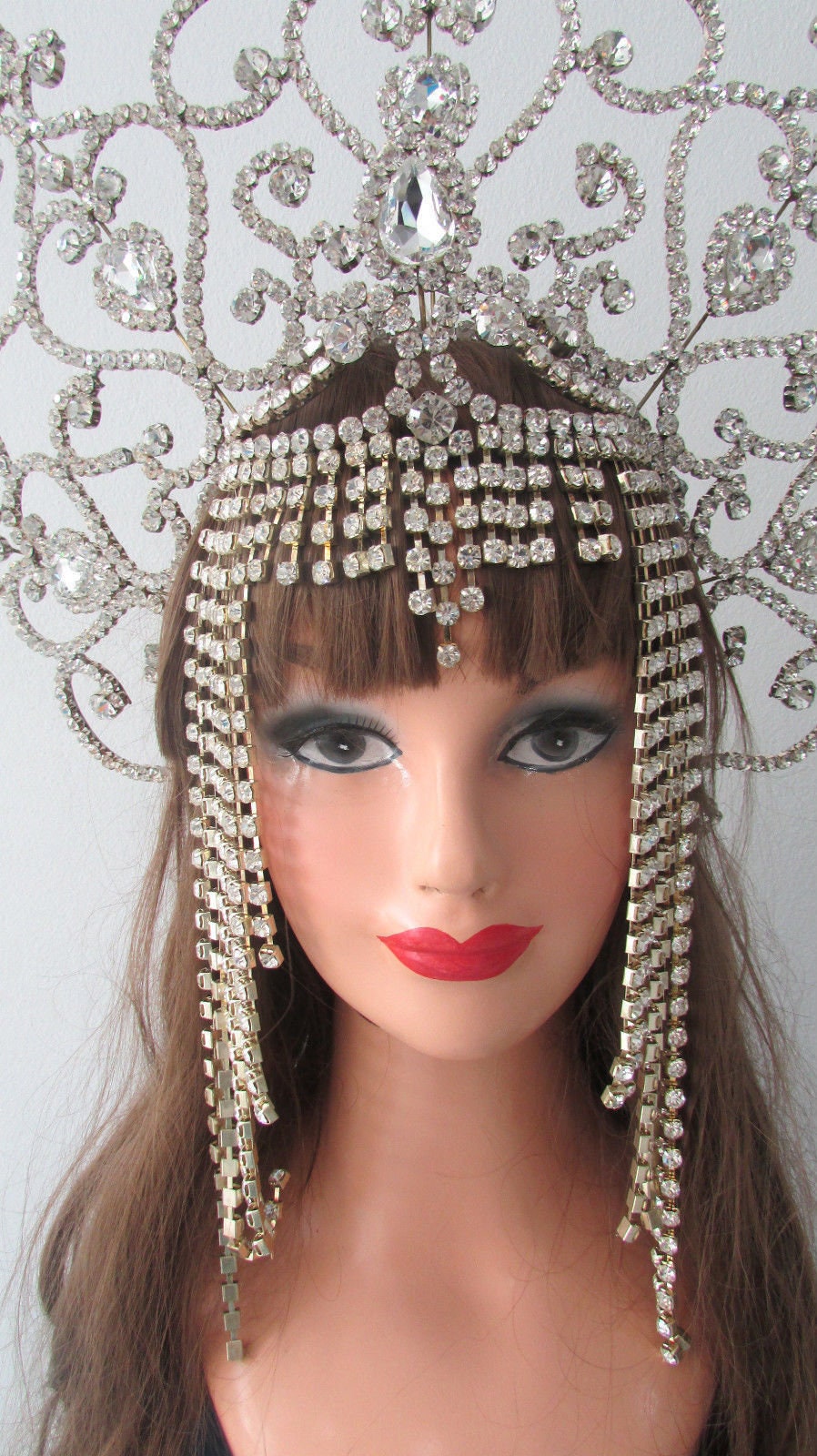 Da NeeNa H134 Showgirl Drag Pageant Crystal Cleopatra Queen Princess Headdress