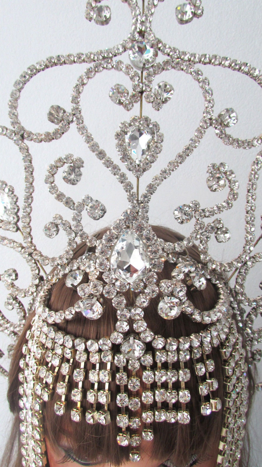 Da NeeNa H134 Showgirl Drag Pageant Crystal Cleopatra Queen Princess Headdress