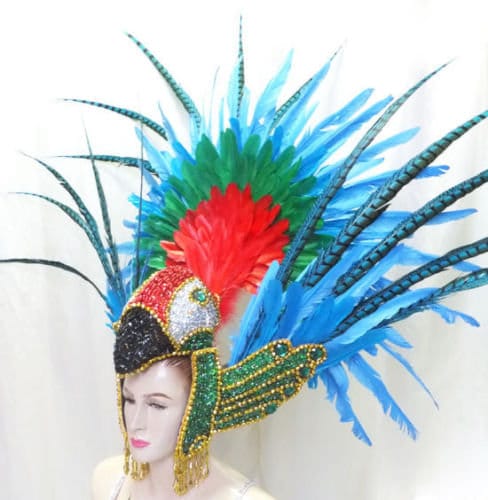 Da NeeNa H034 Samba Parade Carnival Rio Dancer Parrot Headdress Costume XS-XL