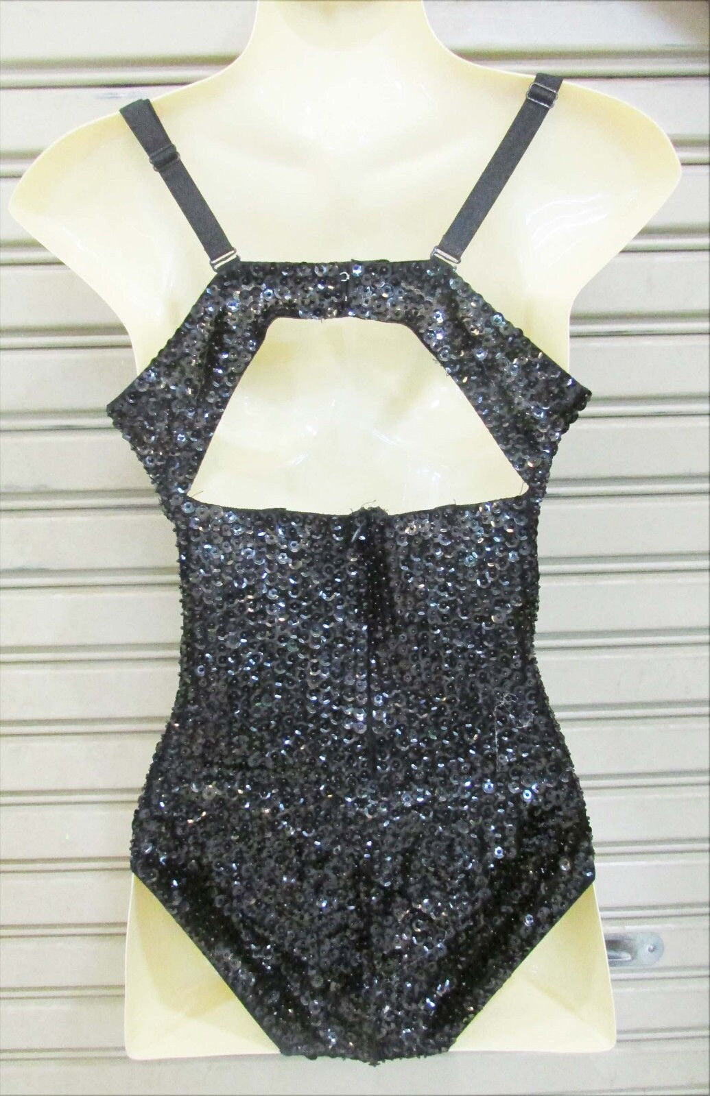 Da NeeNa L041 Black Pearl Queen Crystal Burlesque Leotard Bodysuit XS-XL