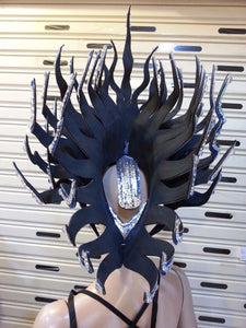 Da NeeNa H733 Fire Princess Crystal Dance Vegas Showgirl Pageant Headdress