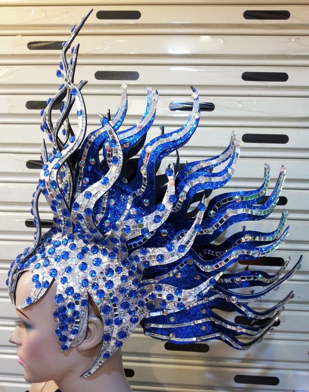 Da NeeNa H733 Fire Princess Crystal Dance Vegas Showgirl Pageant Headdress