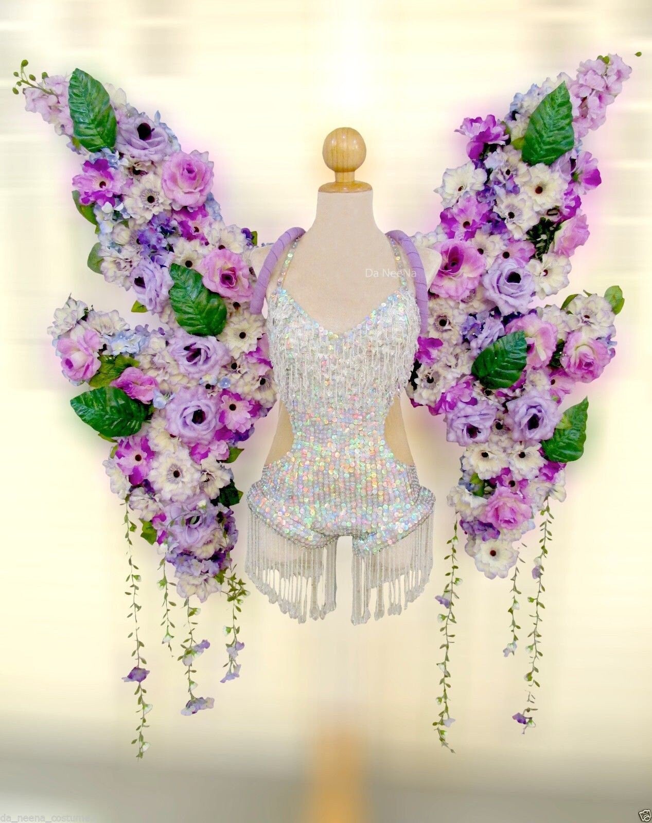 Da NeeNa C577 The Flower Princess Vegas Crystal Pageant Dance Angel Wings