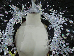 Da NeeNa B0399C Showgirl Vegas Samba Brazil Feather Canary Black Kitty Backpiece