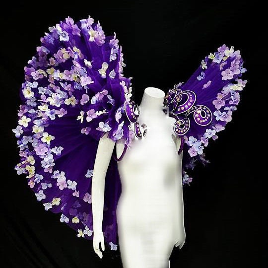 Da NeeNa B879 HUT Fairy Forest Dance Samba Pageant Vegas Showgirl Crystal Shoulder Pieces