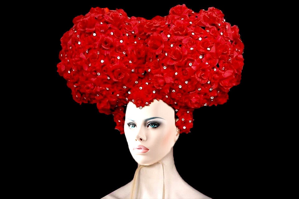 Da NeeNa H078 Red Rose Valentine Flower Headdress