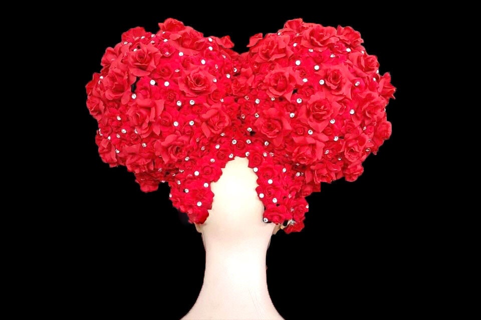 Da NeeNa H078 Red Rose Valentine Flower Headdress