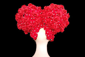 Da NeeNa H078 Red Rose Valentine Flower Headdress