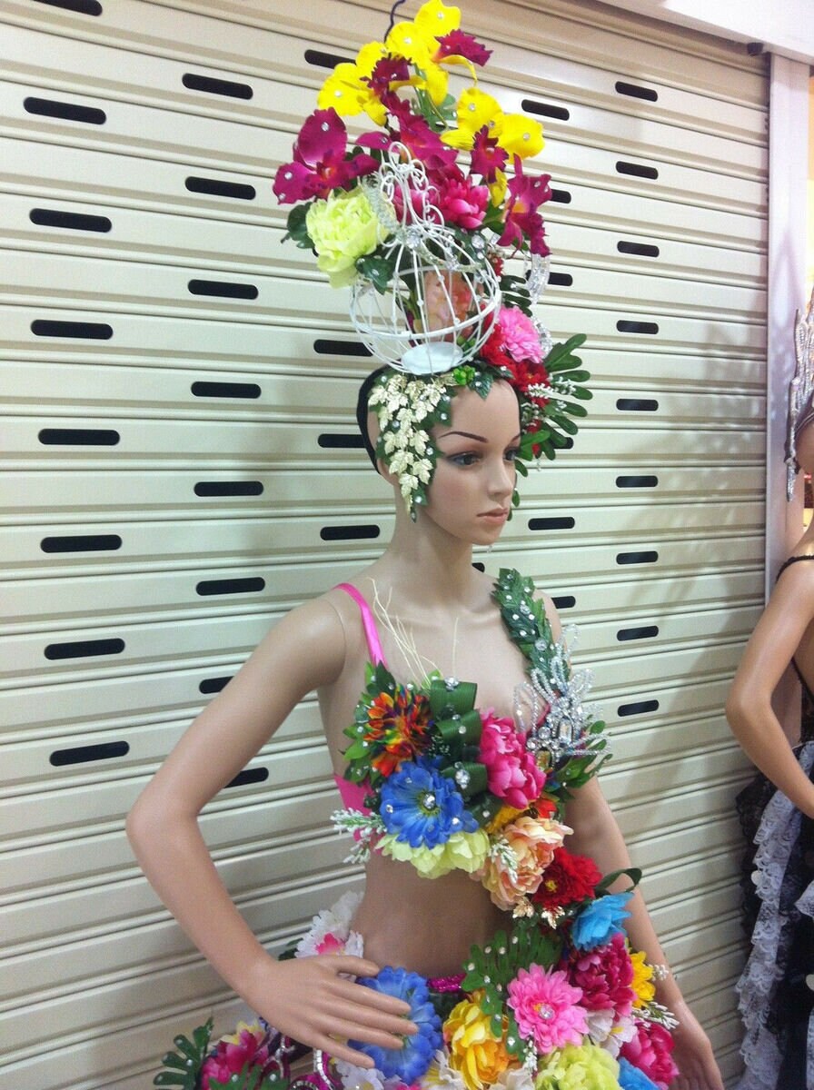 Da NeeNa C055H Vegas Green Leaf World Earth Flower Elegant Headdress