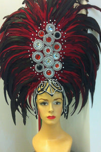 Da NeeNa H097A Samba Cabaret Carnival Crystal Vegas Showgirl Headdress