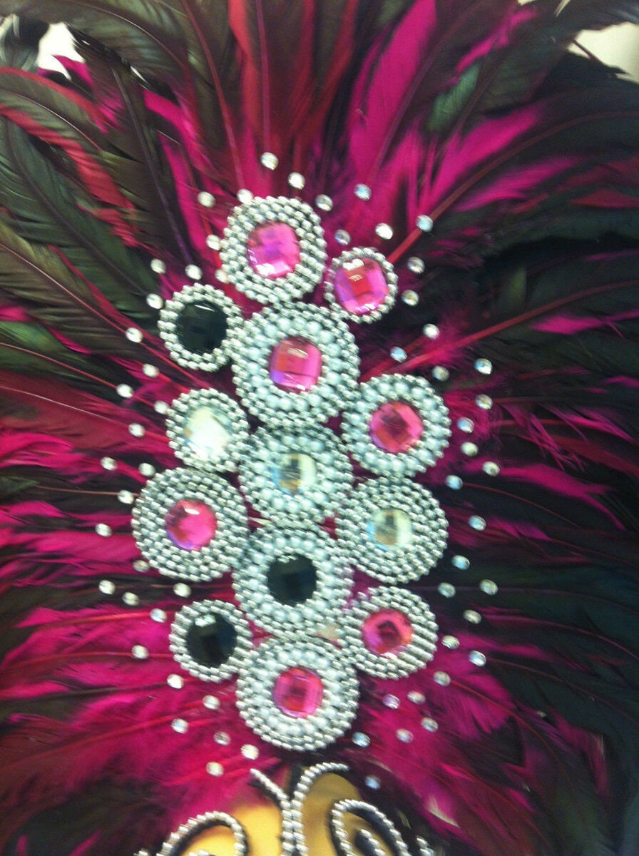 Da NeeNa H097A Samba Cabaret Carnival Crystal Vegas Showgirl Headdress