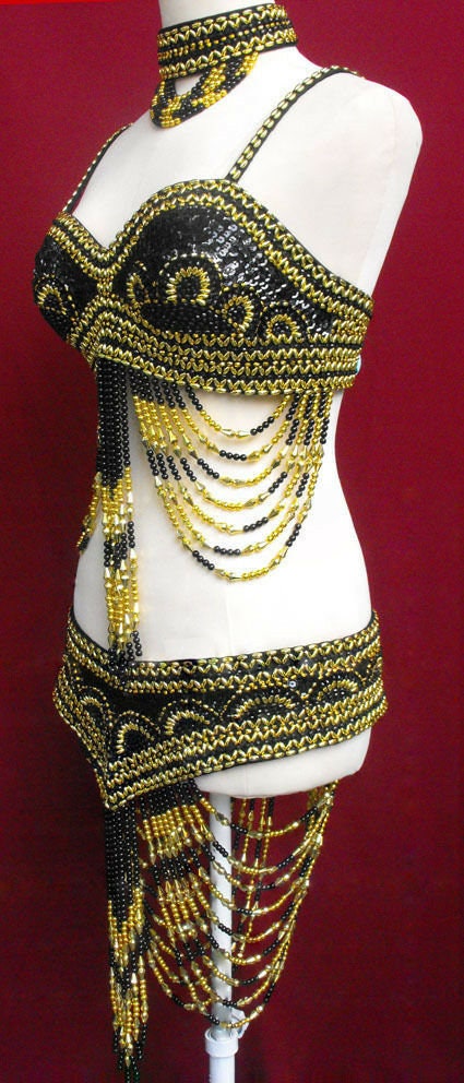 GB Costume Dance Drag Queen Showgirl Belly Sexy Cleopatra Costume XS-XL