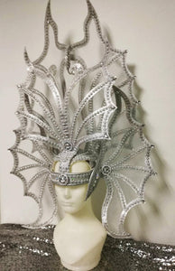 Da NeeNa H925 The Metallic Aquaman Showgirl Stage Queen Vegas Dance Headdress