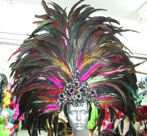 Da NeeNa RB Rainbow Drag Parade Dress Cabaret Showgirl Headdress