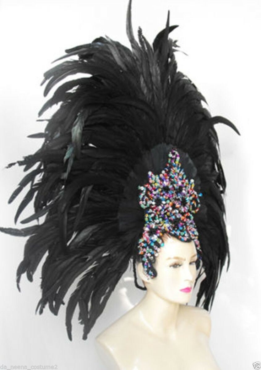 Da NeeNa RB Rainbow Drag Parade Dress Cabaret Showgirl Headdress