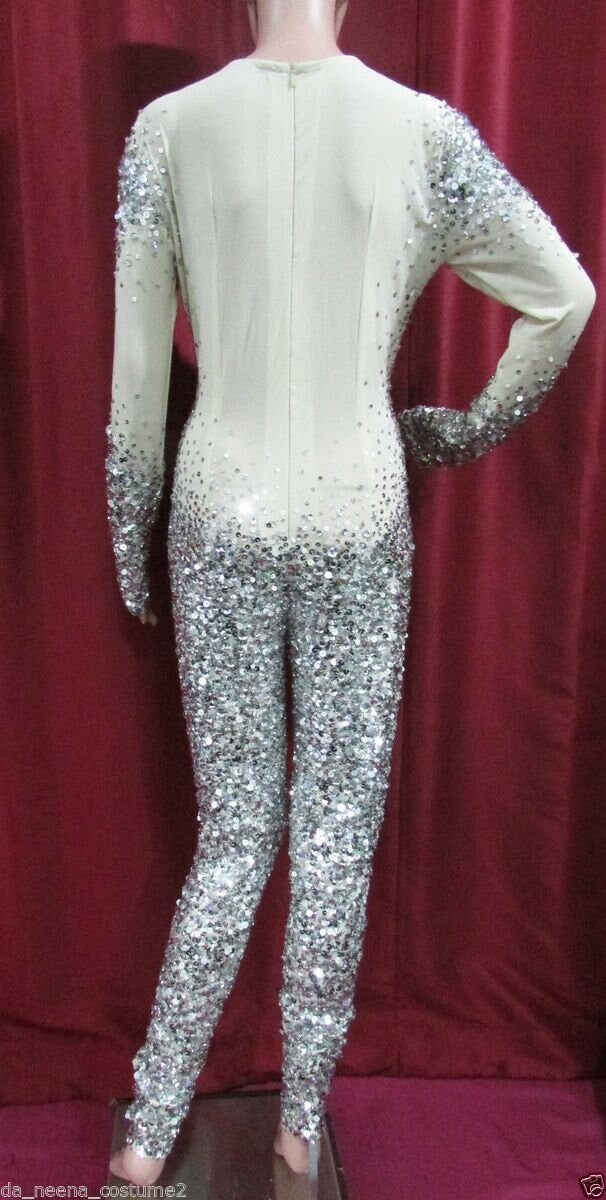 Da NeeNa M597 Taylor Vegas Burlesque Dance Crystal Leotard Bodysuit XS- XL