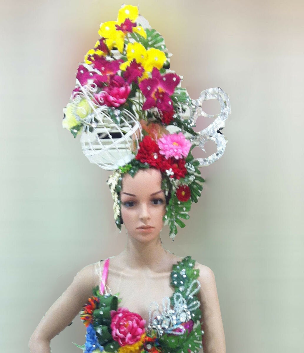 Da NeeNa C055H Vegas Green Leaf World Earth Flower Elegant Headdress