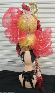 Da NeeNa H197 Red Flower Angel Crystal Cabaret Showgirl Dance pageant Headdress