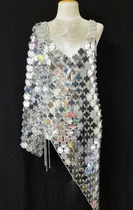 Da NeeNa M038L Cabaret Robe De Danse Chainmaille Chainmail inspired by "Paco Rabanne" Dance Dress XS-XL