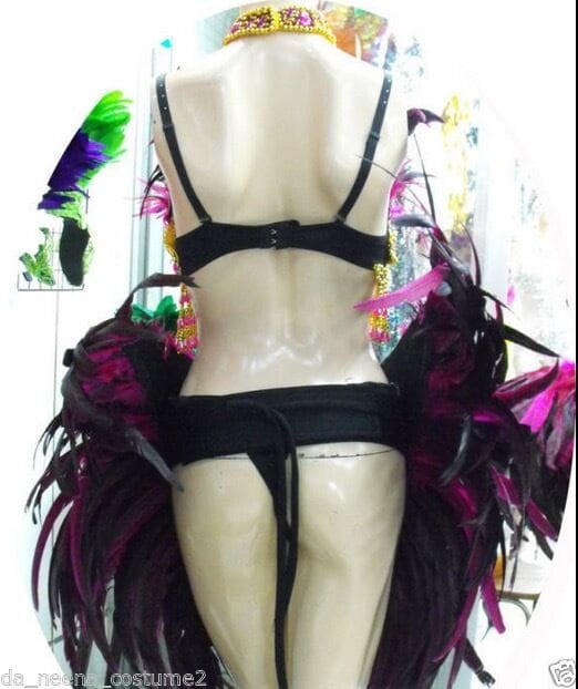 Da NeeNa FT Samba Parade Drag Carnival Rio Dancer Parrot Headdress Costume XS-XL